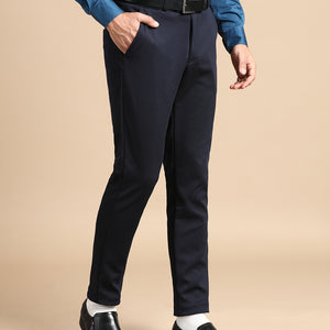 Navy Blue 4-Way Stretchable Pant